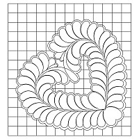 feathered heart non-square